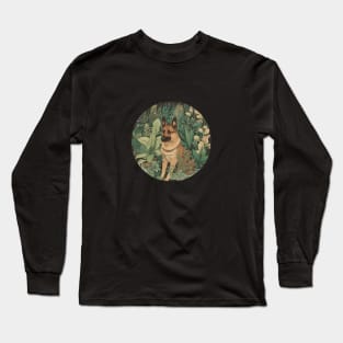 German Shepherd In Forest Long Sleeve T-Shirt